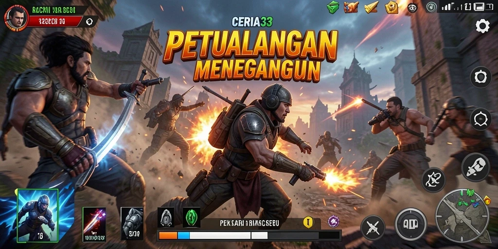 Gambaran aksi seru dalam CERIA33 dengan gameplay mendebarkan.