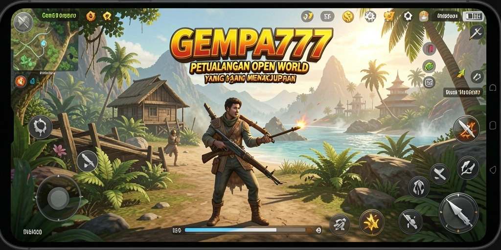 Tampilan stunning dari gameplay Open World di GEMPA777.