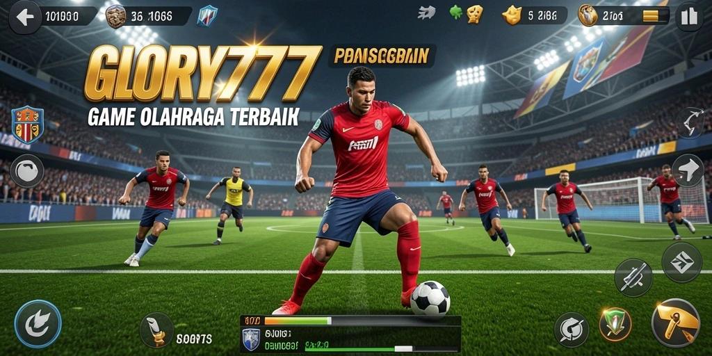 Tampilan gameplay seru GLORY777 saat bertanding di lapangan.