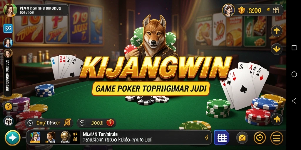 Tampilan gameplay Poker yang seru di KIJANGWIN.