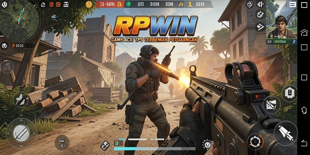 Tangkapan layar menunjukkan aksi seru dalam game TPS RPWIN.